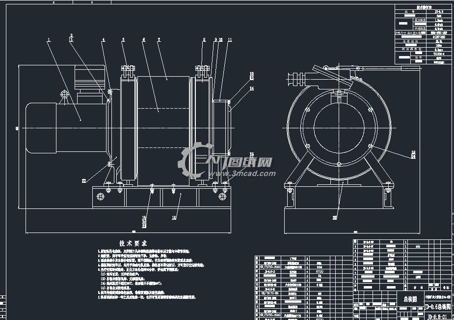 JD-0.5型调度绞车设计【行星齿轮驱动】CAD图纸+说明书