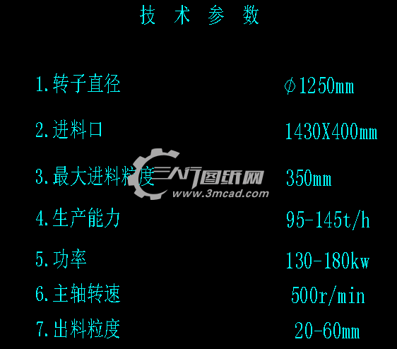 PFC1214反击式破碎机全套生产图纸