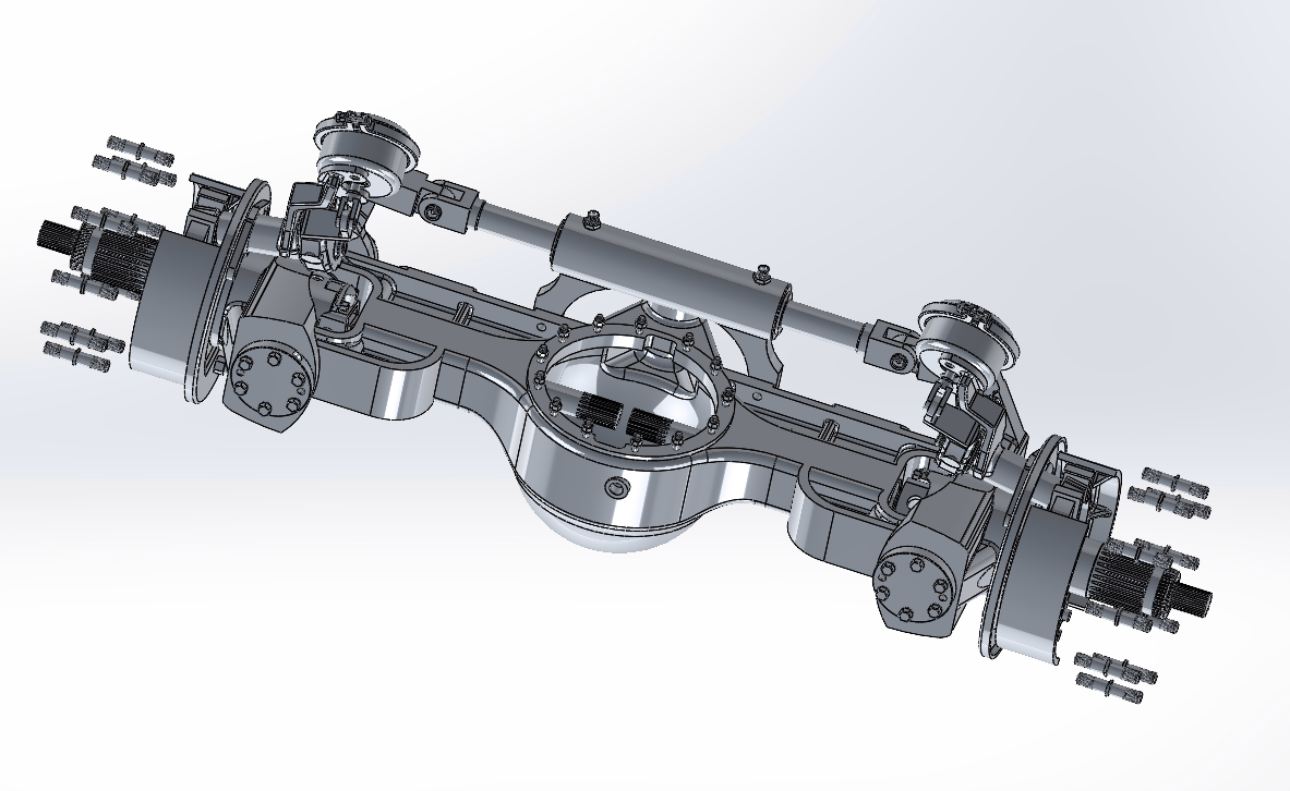 装载机转向驱动桥三维SolidWorks模型图纸